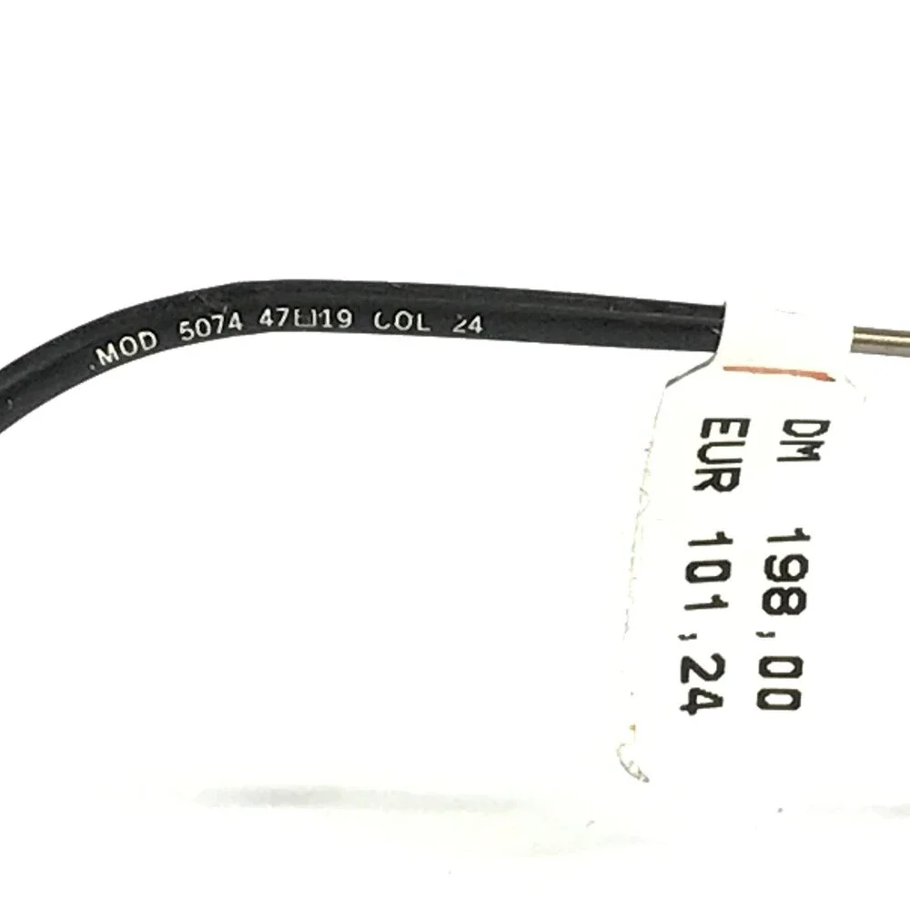 Select Eyeglasses Frames MOD 5074 COL 24 Black Silver Oval Modern MCM 47-19-135
